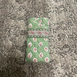 Vera Bradley Green Floral Quilted Sunglasses Case